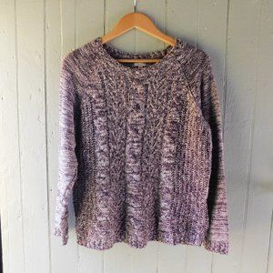 🔮 Worn Vibes Magic Purple Cable Sweater